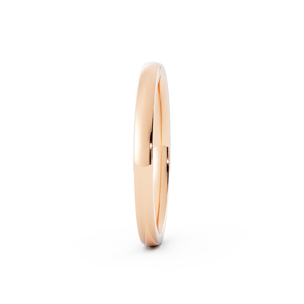 10K Rose Gold Light Domed  Wedding Band