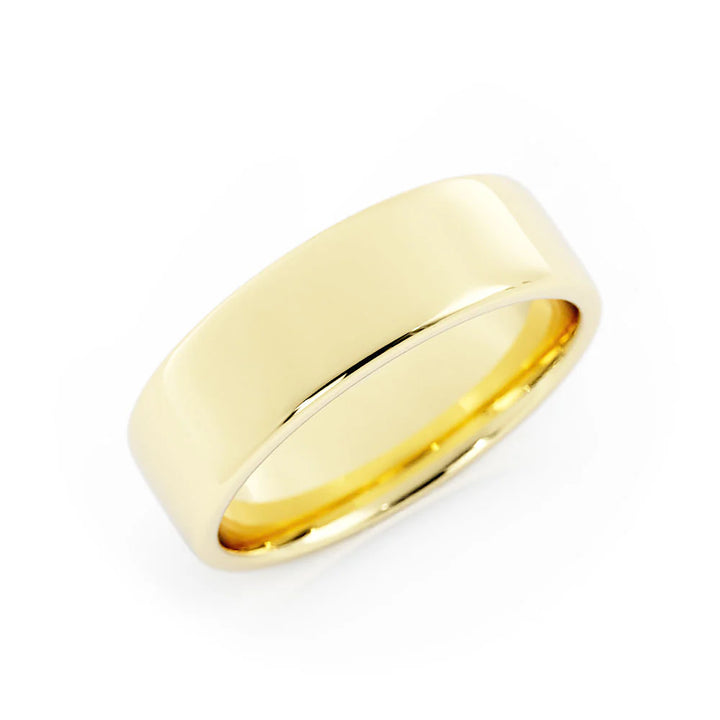 14K Yellow Gold, Exchanging the 4mm size: 7 to a 6mm size: 6.75.