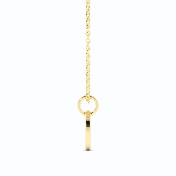 Yellow Gold Engravable disc pendant necklace Deal