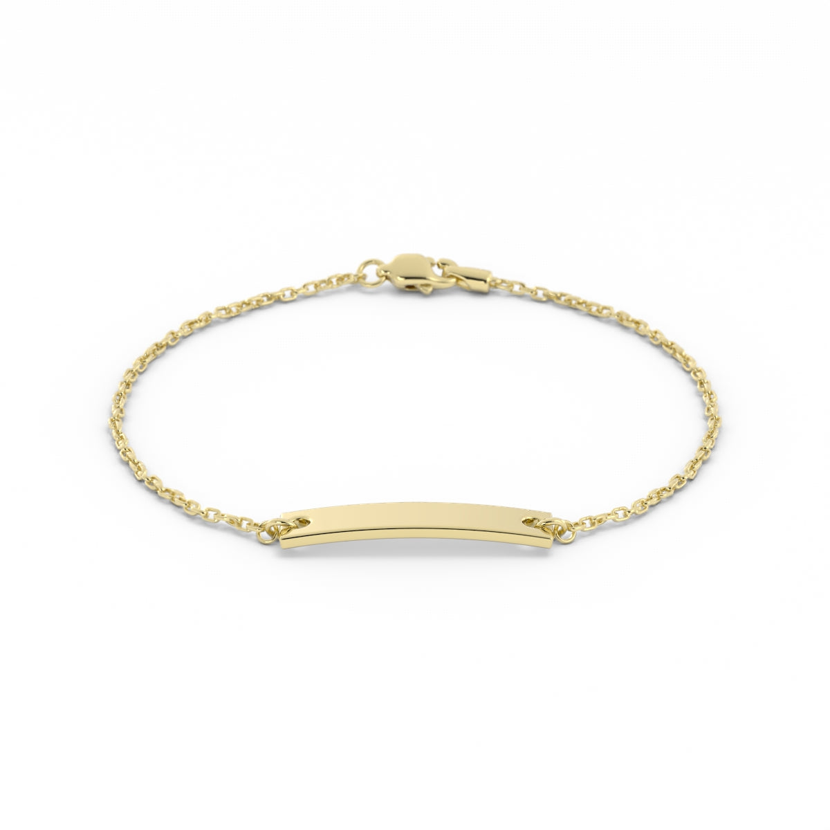 14k Gold Filled Engravable Petite Bar Pendant Bracelet With 14k Gold Plating-2