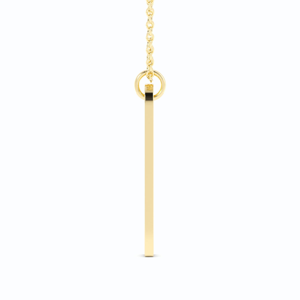 Engravable Vertical Bar Pendant Necklace 14k Gold Fill with 14k Gold Plating-4