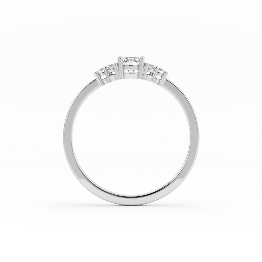 0.25ct Lab Grown Diamond Round Solitaire 14K White Gold Engagement Ring