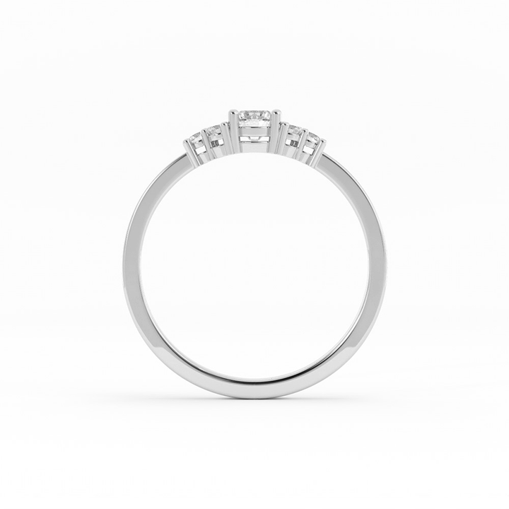 0.25ct Lab Grown Diamond Round Solitaire 14K White Gold Engagement Ring