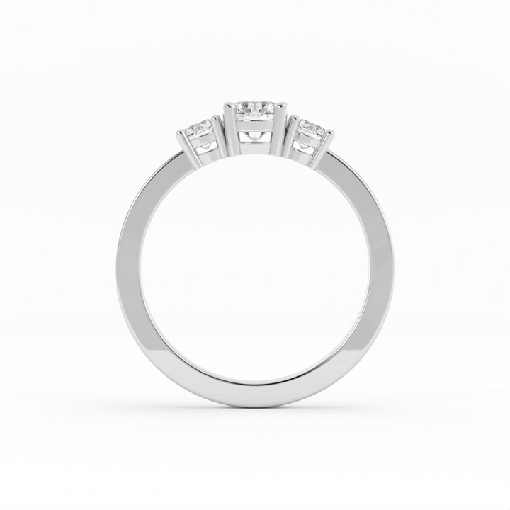 Round Lab Grown Diamond Solitaire Engagement Ring