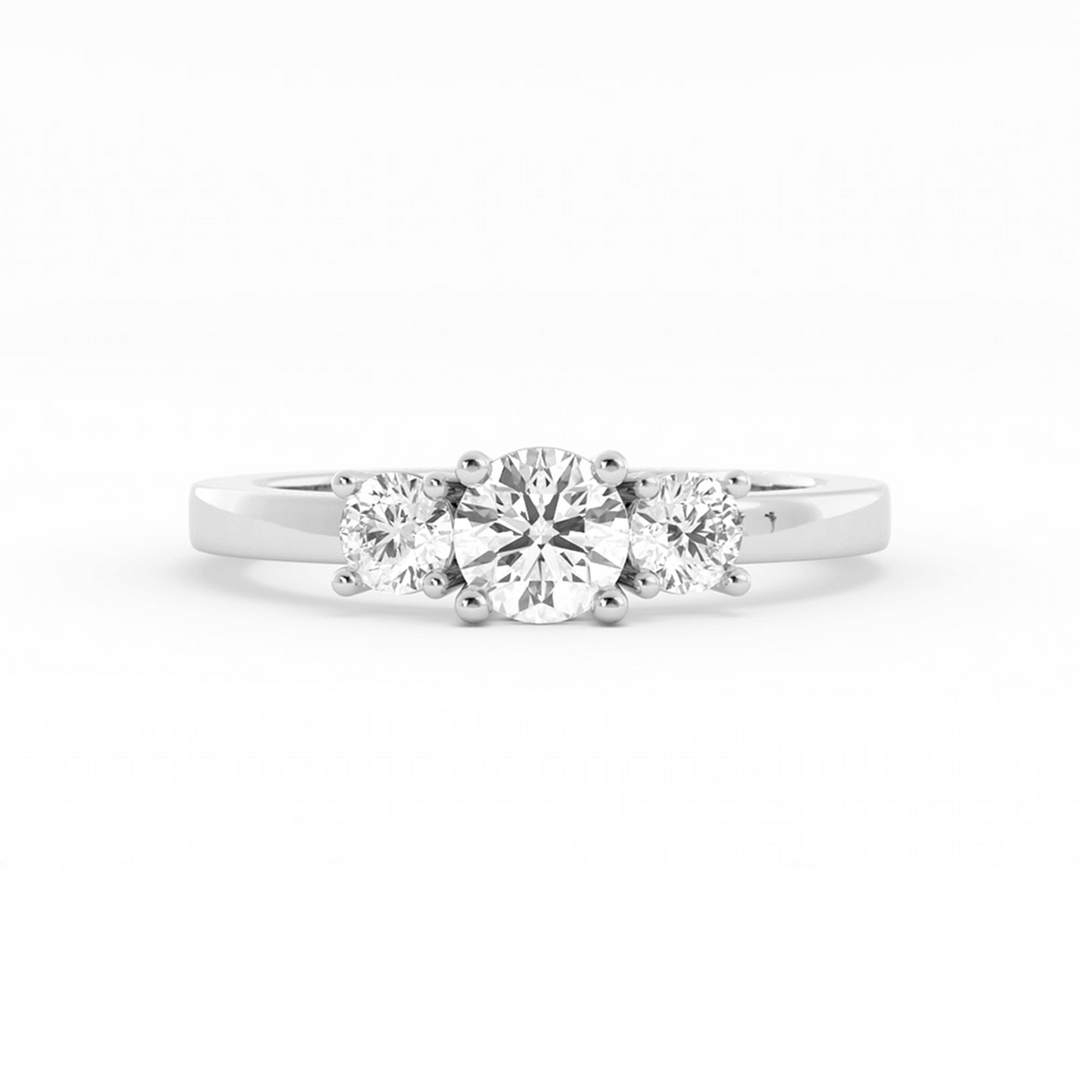 Round Lab Grown Diamond Solitaire Engagement Ring