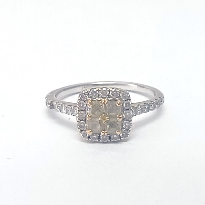 14K 2-Tone Yellow Gold and White Gold, Customer Ring, Replace and Re-Set Missing Melee