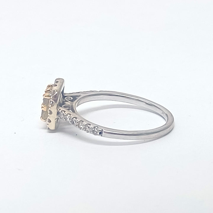 14K 2-Tone Yellow Gold and White Gold, Customer Ring, Replace and Re-Set Missing Melee