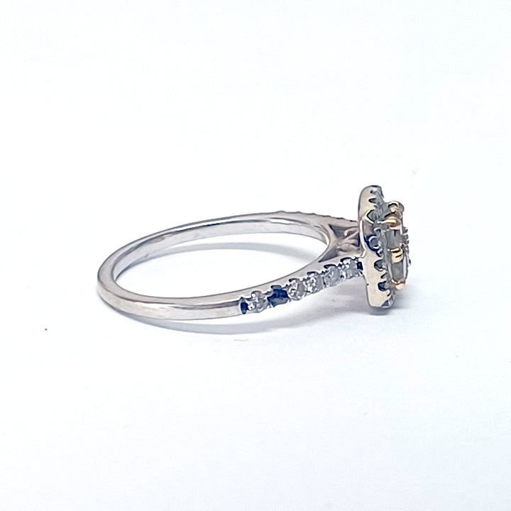 14K 2-Tone Yellow Gold and White Gold, Customer Ring, Replace and Re-Set Missing Melee