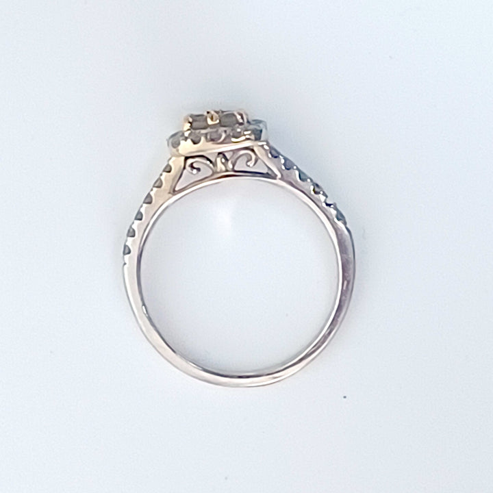 14K 2-Tone Yellow Gold and White Gold, Customer Ring, Replace and Re-Set Missing Melee