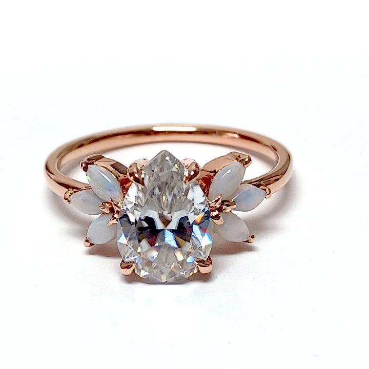 10K Rose Gold, Customer Ring, Replace missing Marquise Stone and Secure Additional Melee