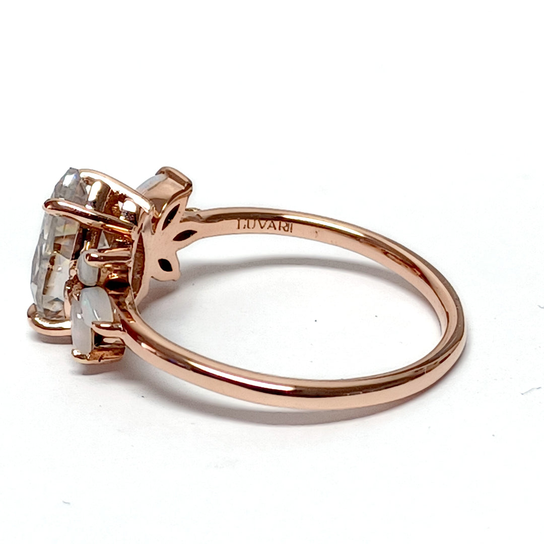 10K Rose Gold, Customer Ring, Replace missing Marquise Stone and Secure Additional Melee