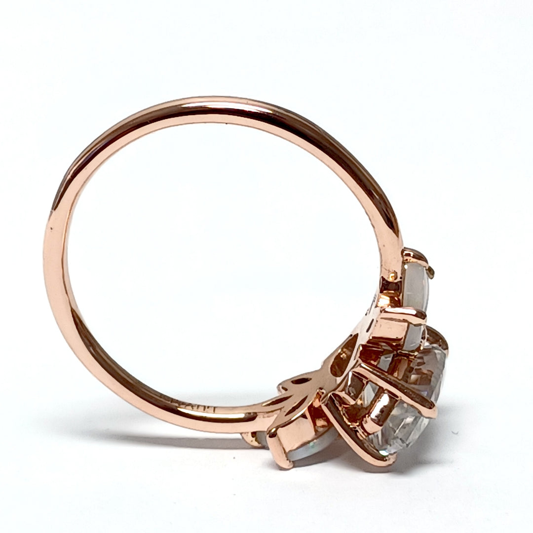 10K Rose Gold, Customer Ring, Replace missing Marquise Stone and Secure Additional Melee