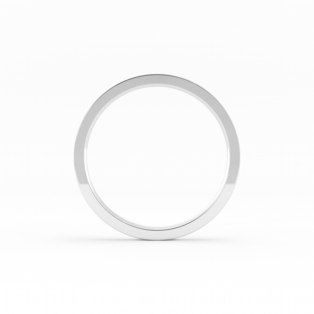 Platinum High Polish Flat 2mm Wedding Band