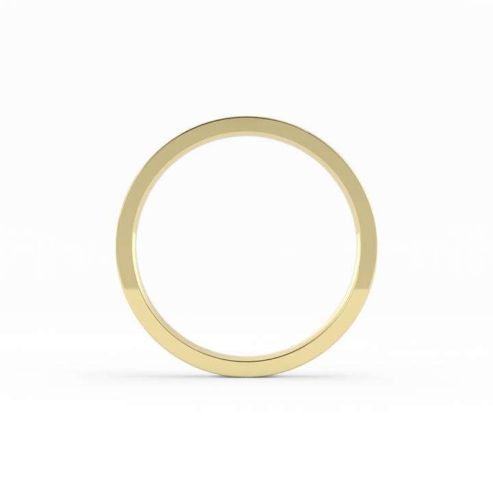 10K Yellow Gold High Polish Flat 2mm Wedding Band