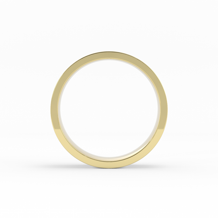 18K Yellow Gold High Polish Flat 7mm Wedding Band