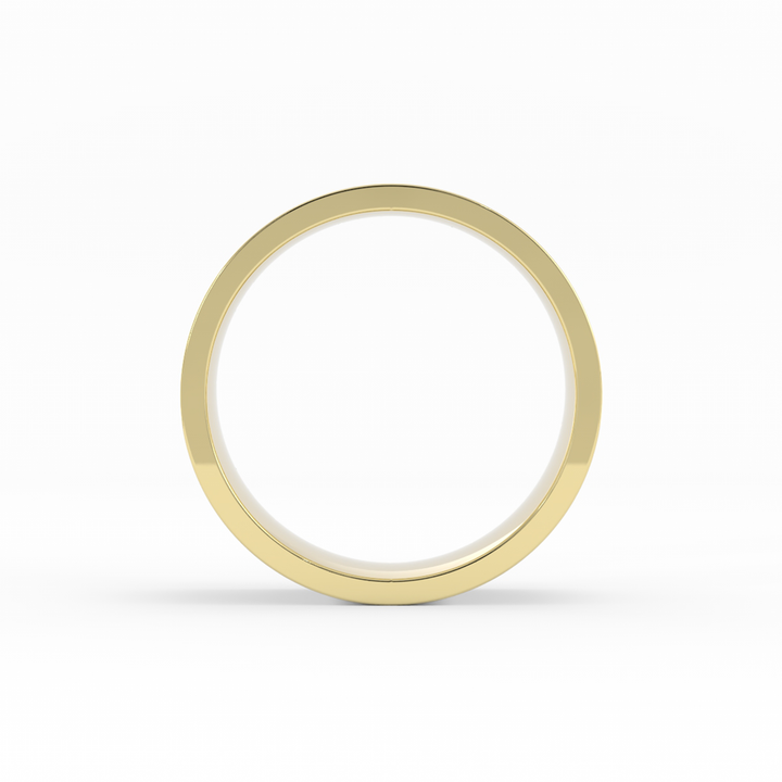 14K Yellow Gold High Polish Flat 8mm Wedding Band