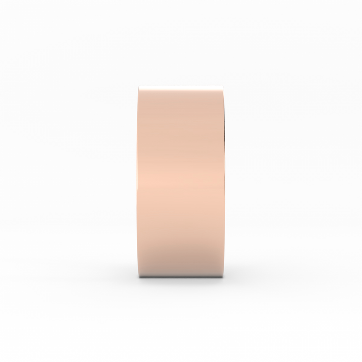 10K Rose Gold High Polish Flat 9mm Wedding Band