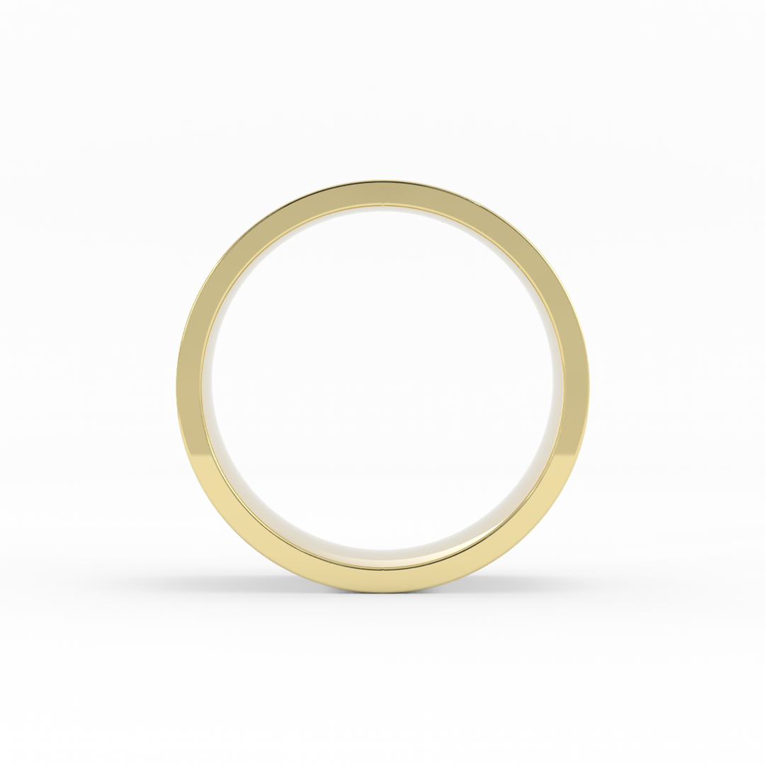 10K Yellow Gold High Polish Flat 9mm Wedding Band