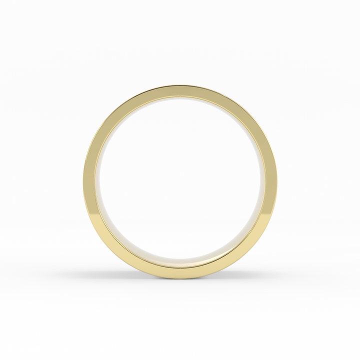 10K Yellow Gold High Polish Flat 9mm Wedding Band