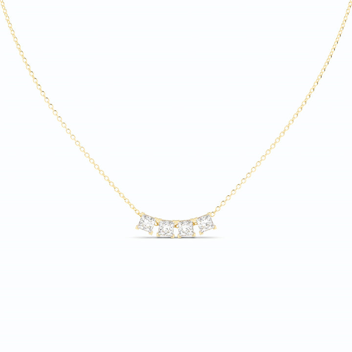 18K  Yellow Gold Natural Diamond Melee, Custom Necklace