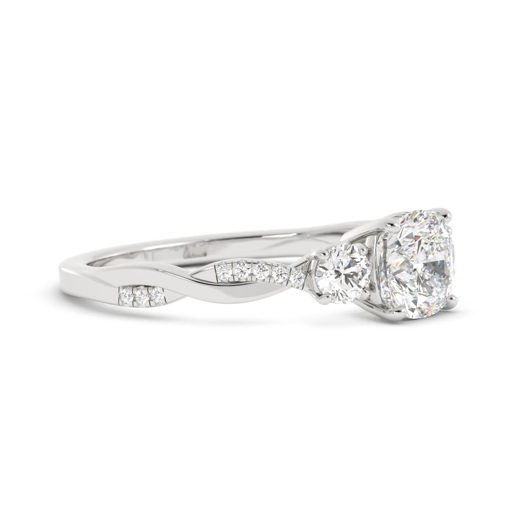 10K WHITE GOLD MOISSANITE CUSTOM ENGAGEMENT RING