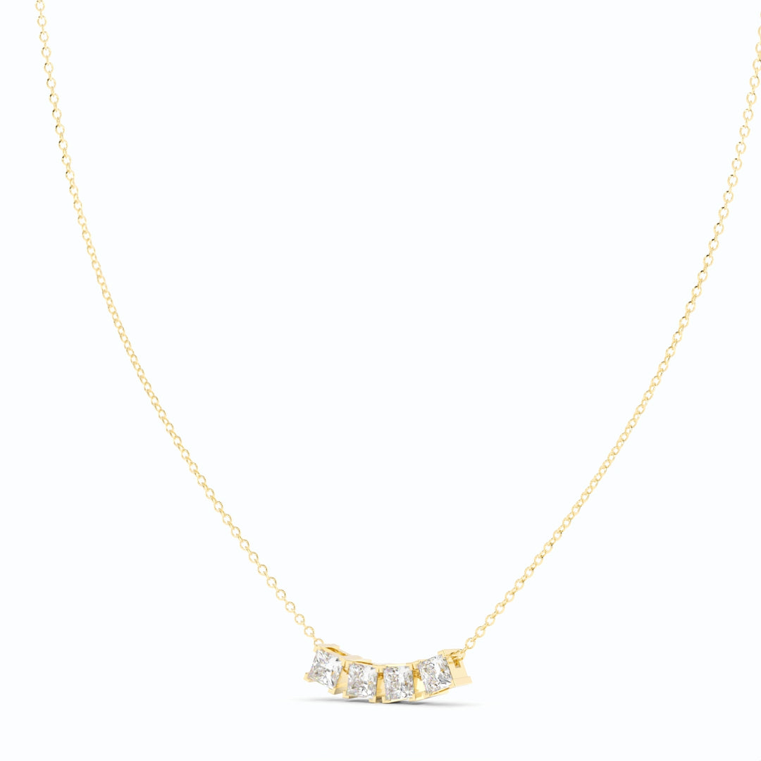 18K  Yellow Gold Natural Diamond Melee, Custom Necklace