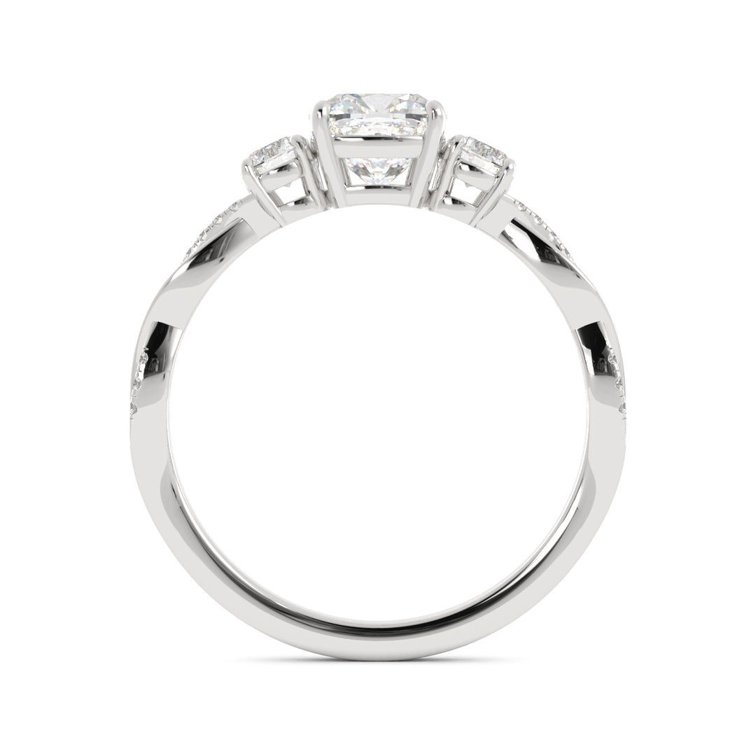 10K WHITE GOLD MOISSANITE CUSTOM ENGAGEMENT RING