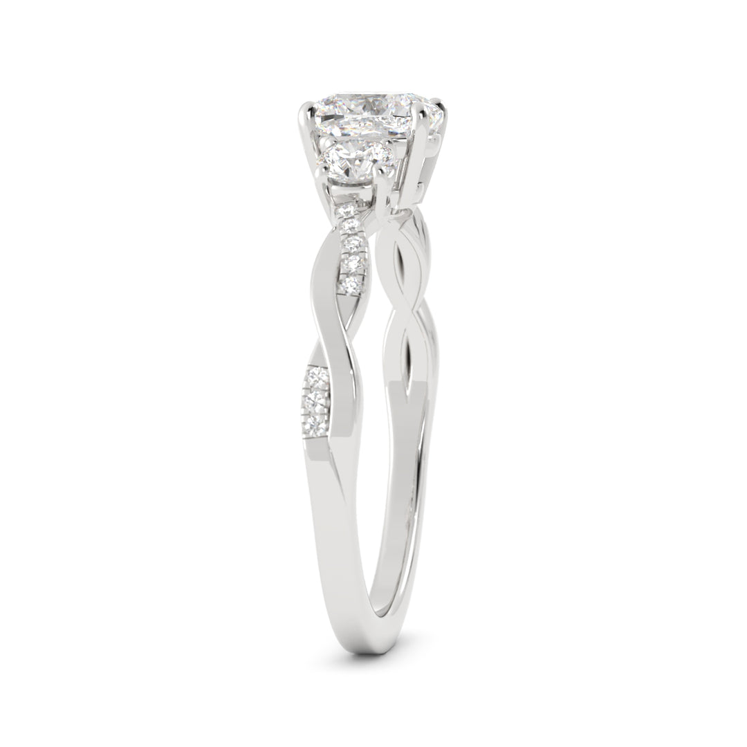 10K WHITE GOLD MOISSANITE CUSTOM ENGAGEMENT RING