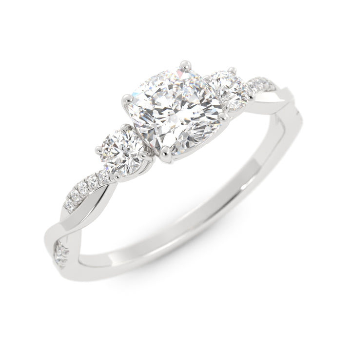 10K WHITE GOLD MOISSANITE CUSTOM ENGAGEMENT RING