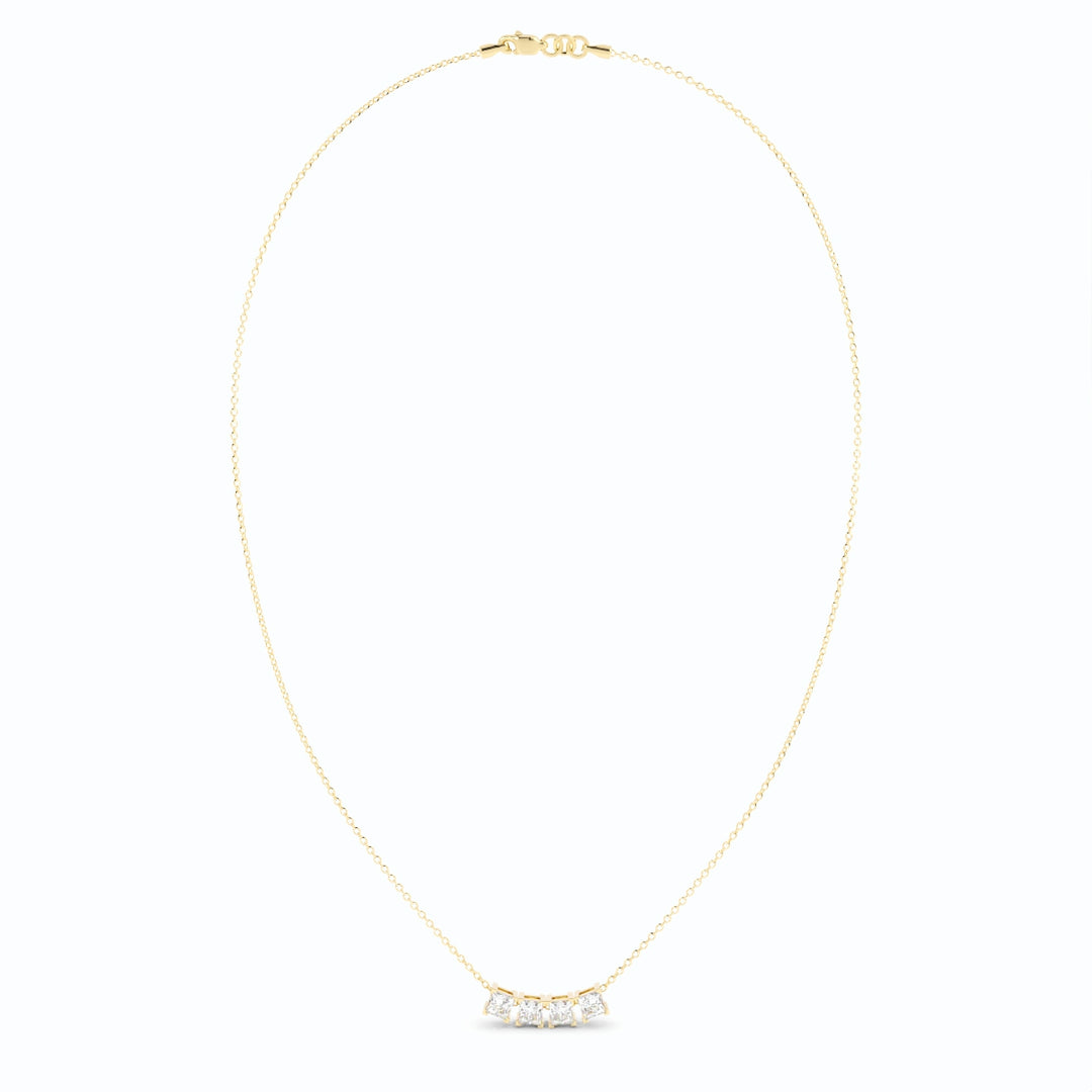 18K  Yellow Gold Natural Diamond Melee, Custom Necklace