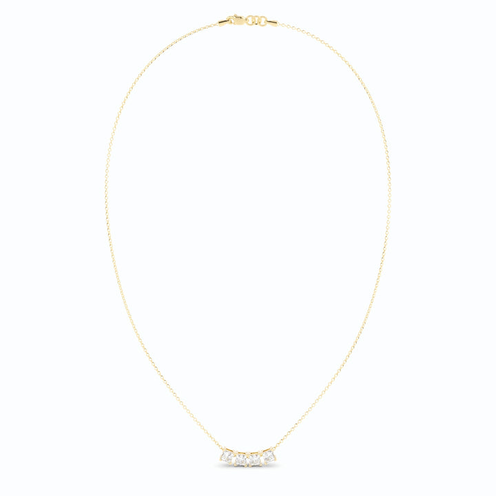 18K  Yellow Gold Natural Diamond Melee, Custom Necklace