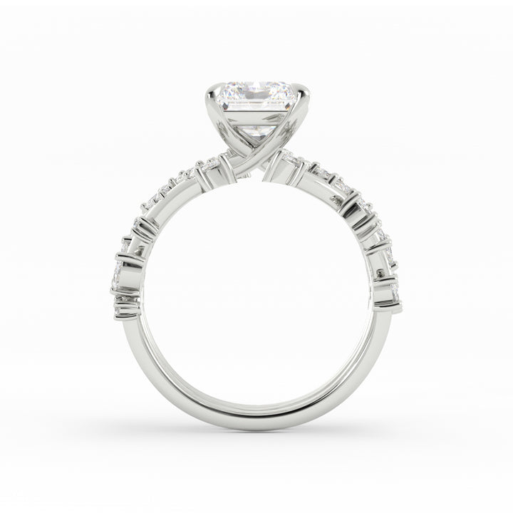 Platinum 95/5, High Polish, Lab Grown Diamonds, Size: 9, Engagement Ring