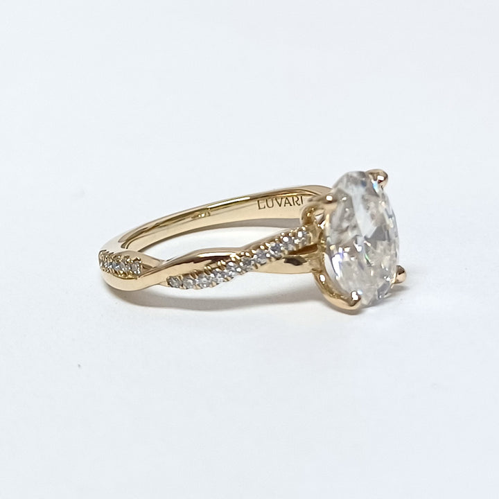 10K Yellow Gold, Moissanite Center, Moissanite melee, Client Ring, Repairs