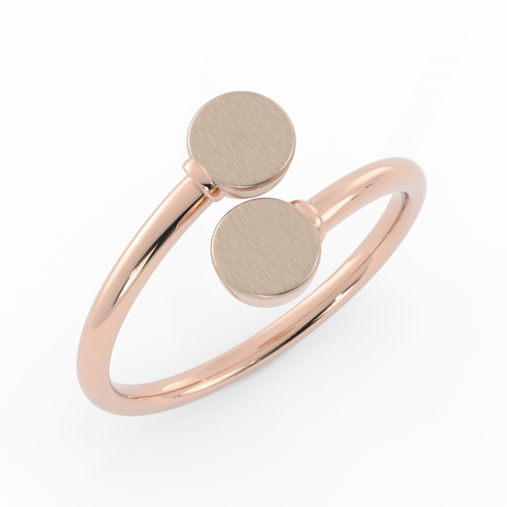 14K Rose Gold Engravable Bypass Ring