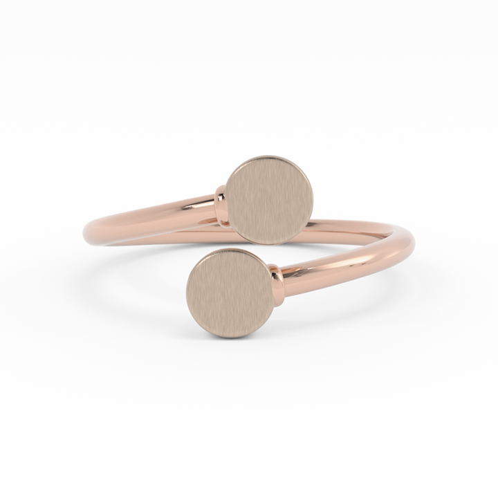 14K Rose Gold Engravable Bypass Ring