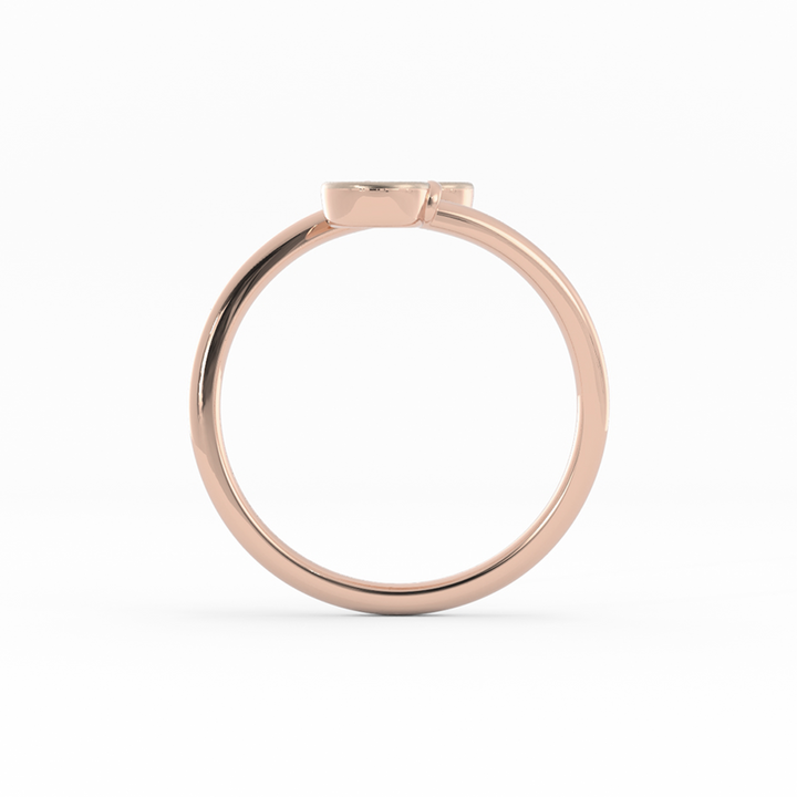 14K Rose Gold Engravable Bypass Ring