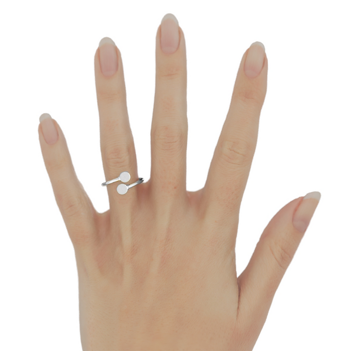 0.925 Sterling Silver Engravable Bypass Ring