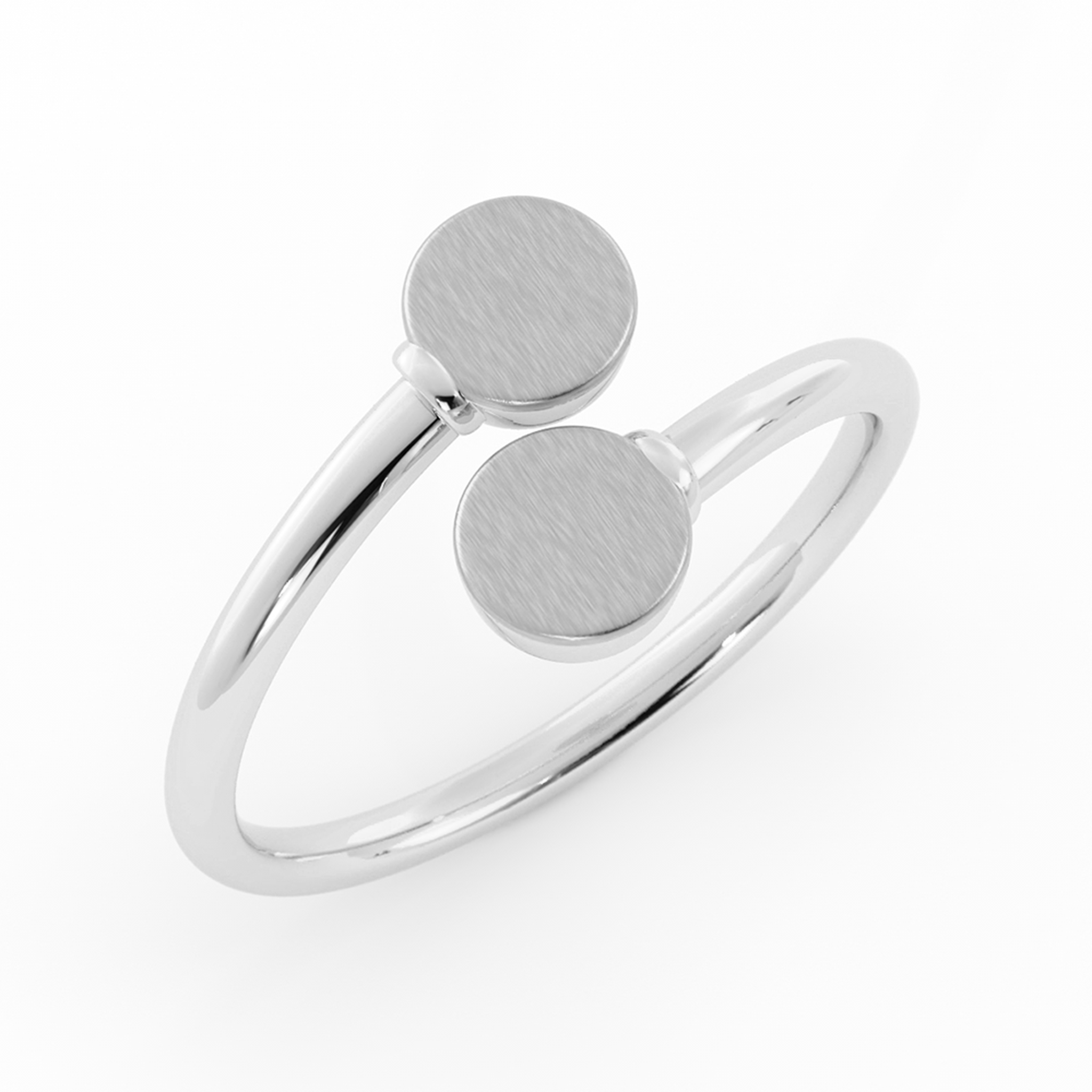 0.925 Sterling Silver Engravable Bypass Ring