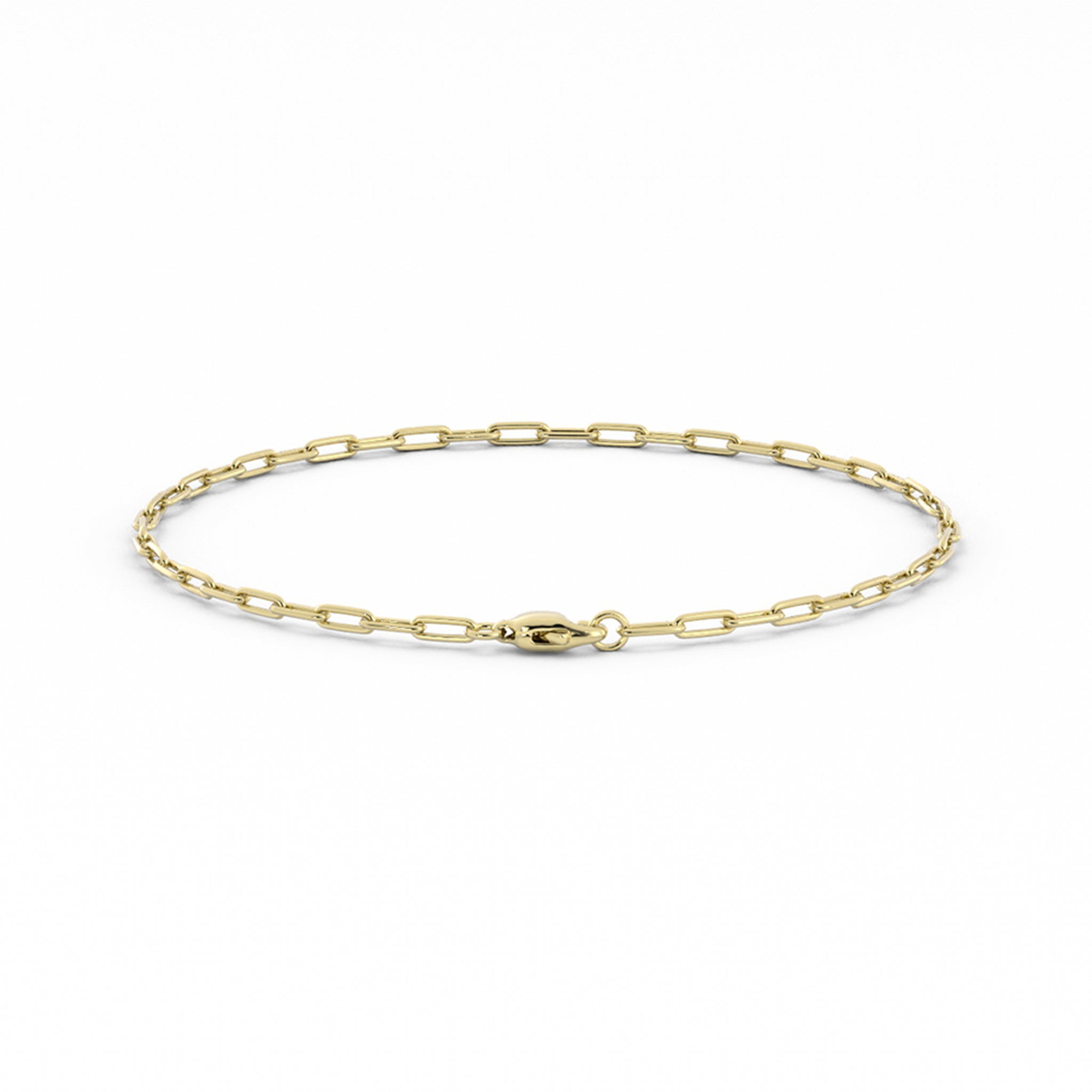 14K Yellow Gold Paperclip Bracelet