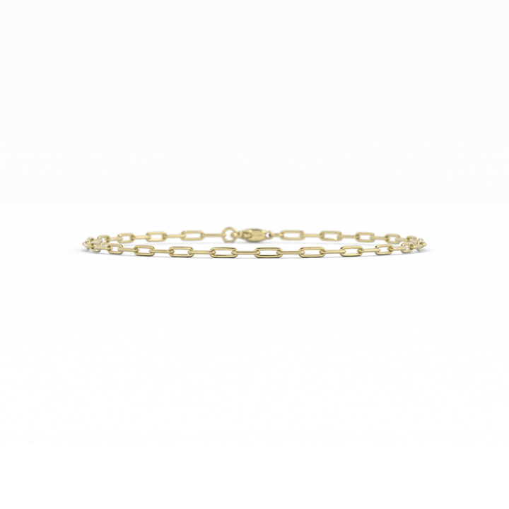 10K Yellow Gold Paperclip Bracelet