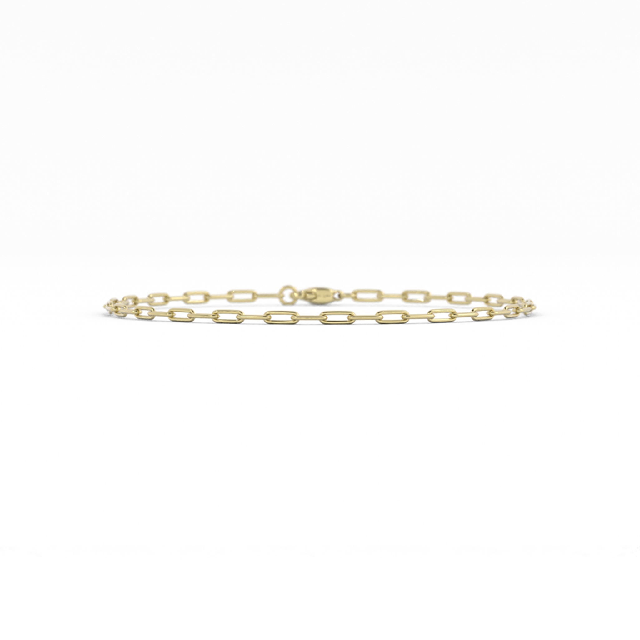 14K Yellow Gold Paperclip Bracelet