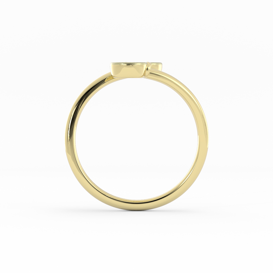 14K Yellow Gold Engravable Bypass Ring