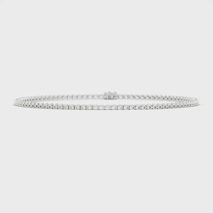 4mm Moissanite Tennis Necklace, 22 inches