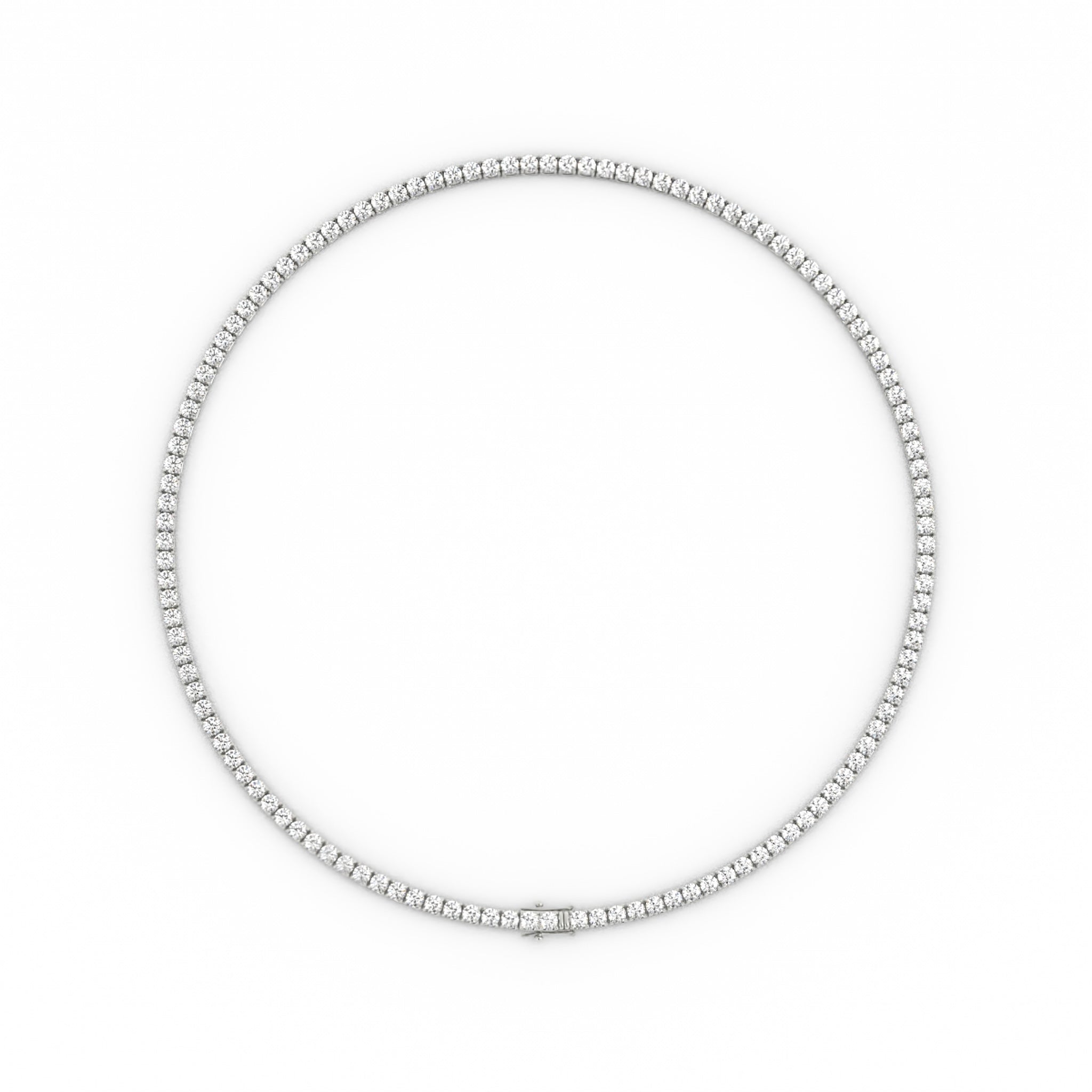 3mm Moissanite Tennis Necklace