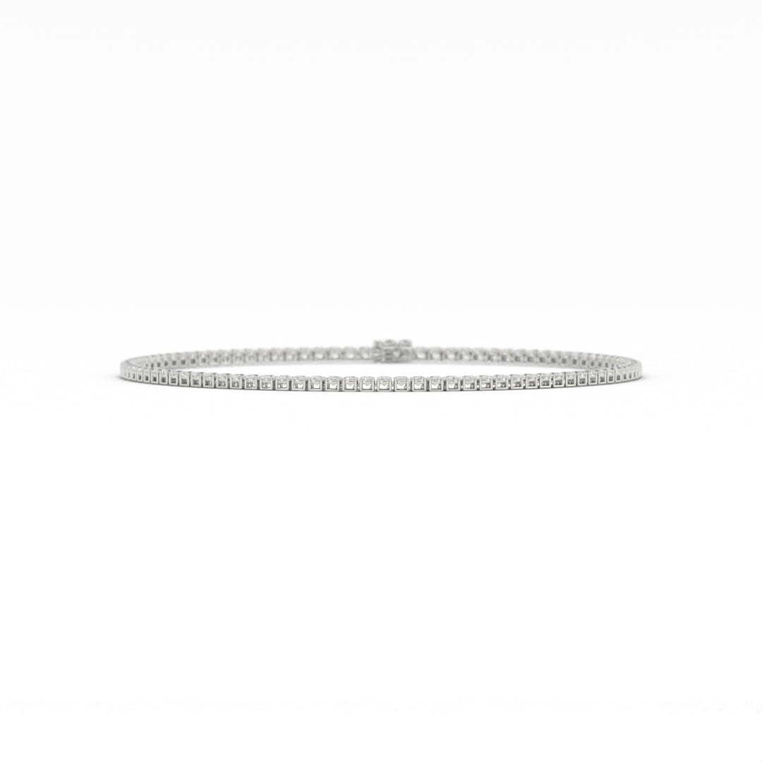 4mm Moissanite Tennis Necklace, 22 inches