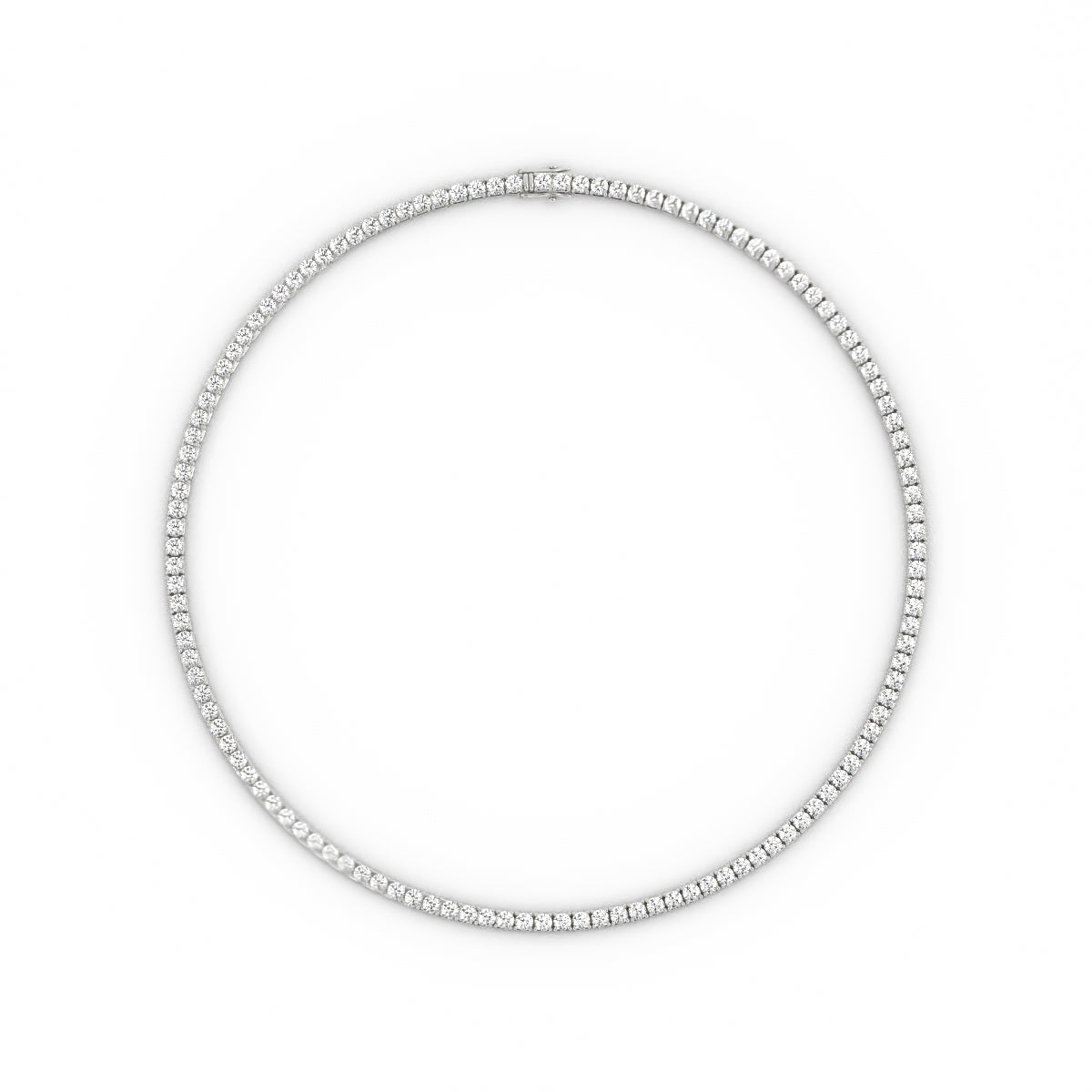 3mm Moissanite Tennis Necklace