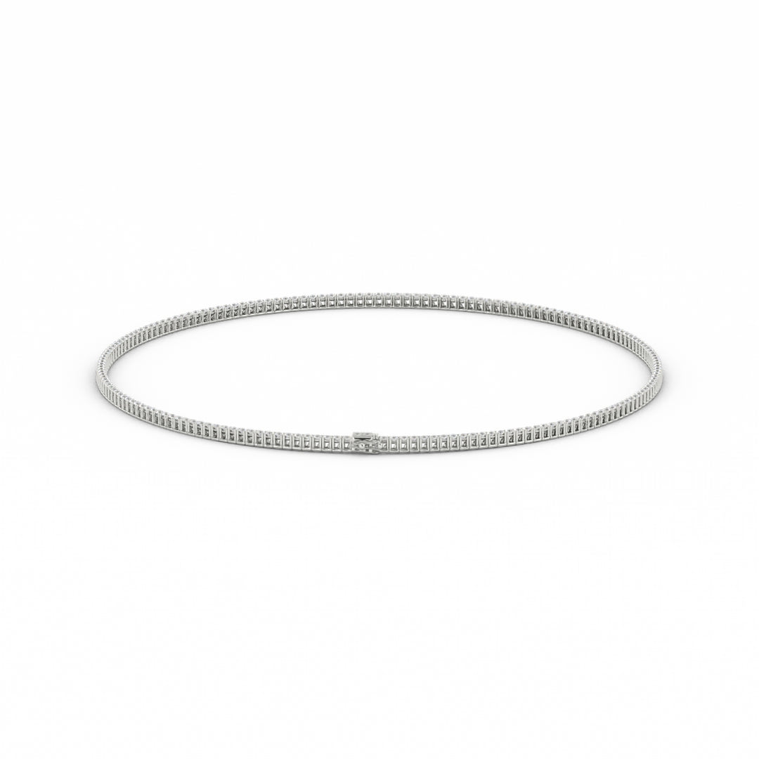 2mm Moissanite Tennis Necklace