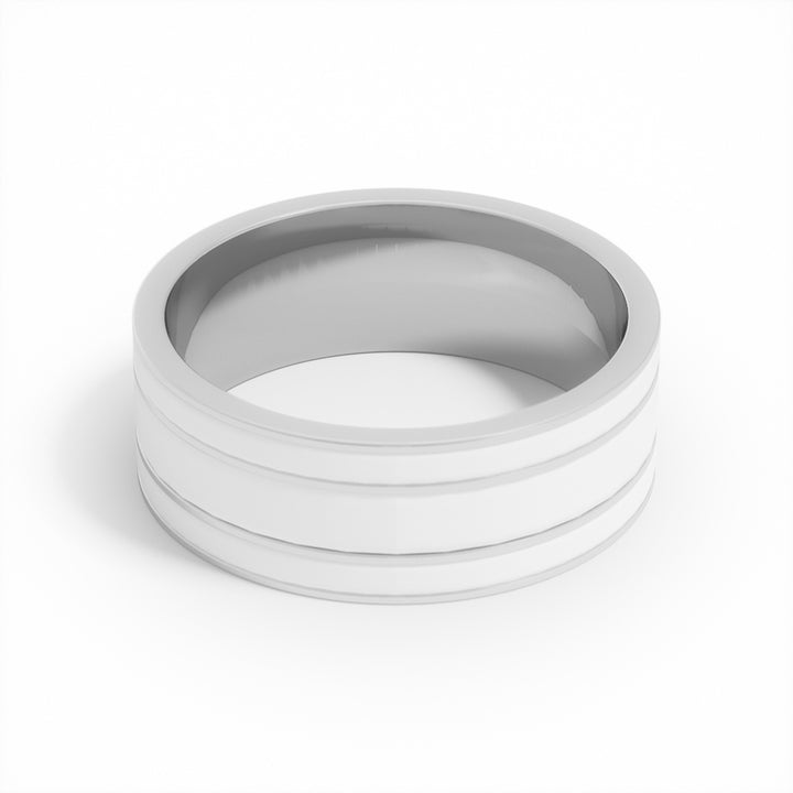 Grey Titanium Cambio Rome 8mm Ring